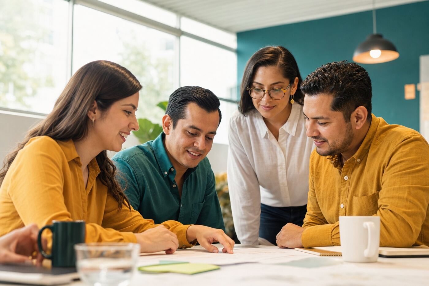 Equipo de trabajo que ofrece bienestar financiero como beneficio